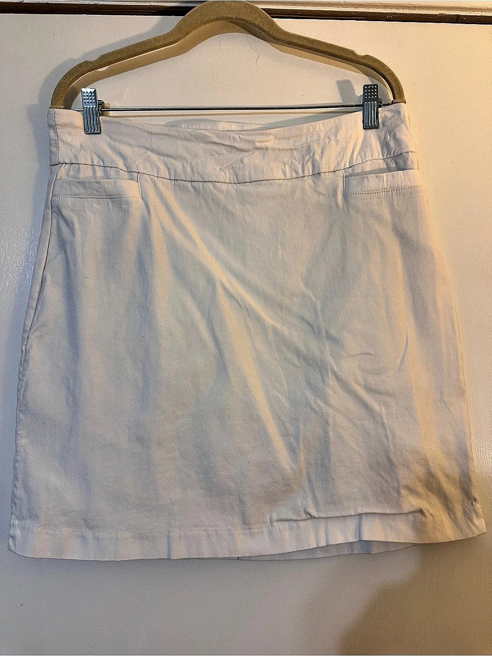 Kim Rogers Tummy Control White Mini Skort Size 14 Like New